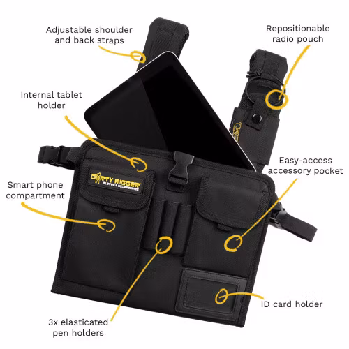 Chest Mate Pro, Dirty Rigger Hands-Free Tablet Holder