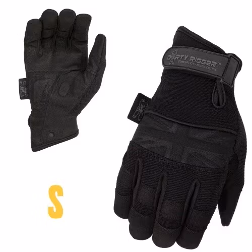 Comfort Fit Rigger Glove ? BLACK Edition S