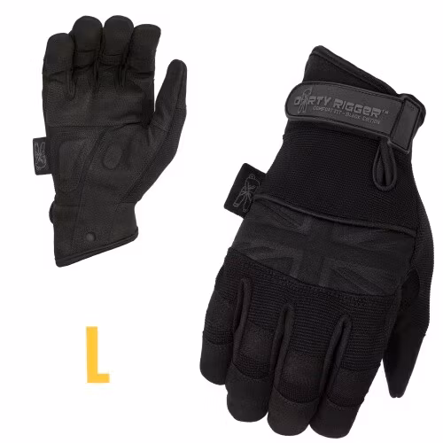 Comfort Fit Rigger Glove ? BLACK Edition L