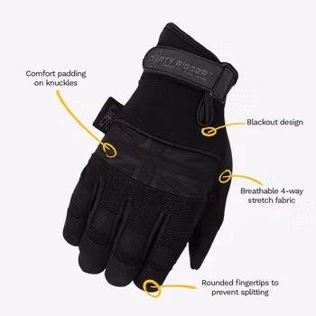 Comfort Fit Rigger Glove ? BLACK Edition L