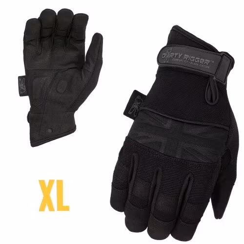 Comfort Fit Rigger Glove ? BLACK Edition XL