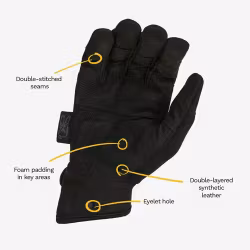 Comfort Fit Rigger Glove ? BLACK Edition XL