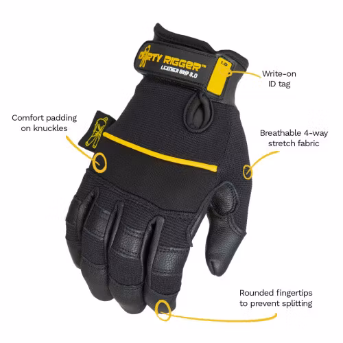 Leather Grip 3.0 Glove ? Full Fingered S