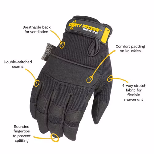 Comfort Fit 0.5 High Dexterity Glove ? Full Fingered L