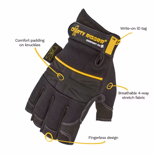 Comfort Fit Rigger Glove ? Fingerless (V1.6) S