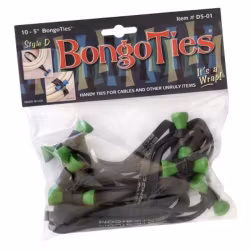 BongoTies - Tree Frog 10-pack (GREEN Bongo Pin)