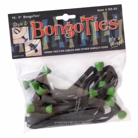 BongoTies - Tree Frog 10-pack (GREEN Bongo Pin)