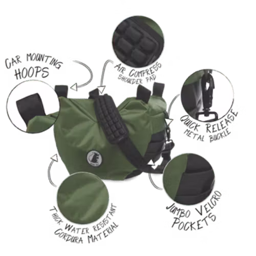 Focus Rat, Our next generation V3 Large Professional Steady Saddle (Steady Bag) GRÖN