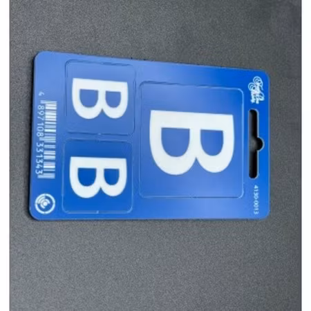 Forty One Thirty Camera ID's B 2x25 & 1x50mm with velcro Blue/White