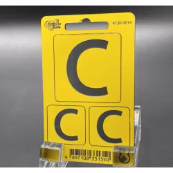 Forty One Thirty Camera ID's C 2x25 & 1x50mm with velcro Yellow/White