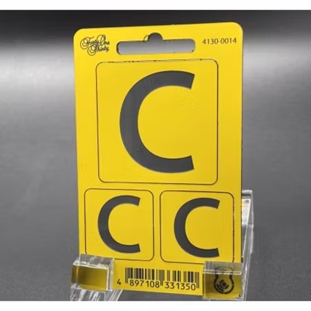 Forty One Thirty Camera ID's C 2x25 & 1x50mm with velcro Yellow/White