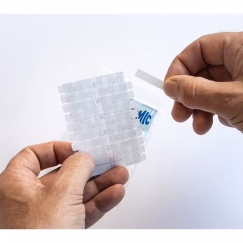 Hide-a-mic Sticky Stripe mini, 100 double sided sticky strips 7mm x 23 mm