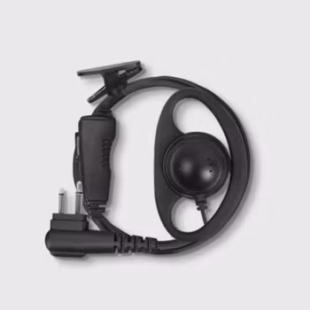 On Set Headsets D-Hook, Black for Motorola, D-shaped ear hook with double line PTT, Professional, discrete and comfortable, Flexible ear hanger, Clear sound with minimized external chatter.Introducing