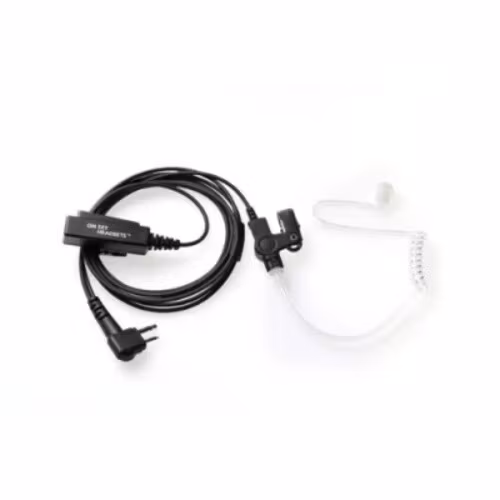 On Set Headsets Black for Motorola, Kevlar reinforced cable assembly, H2O resistant mic, Medical grade (hypoallergenic) silica. The FilmPro is a High Quality Walkie Talkie Headset. Built to take on 10