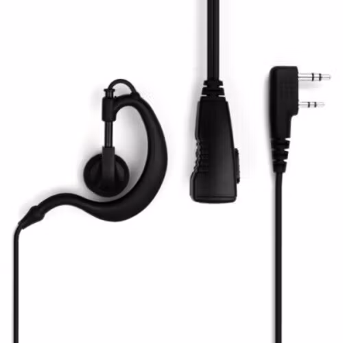 On Set Headsets G-Hook, Black for Kenwood, G-shaped ear hook with double line PTT, Professional, discrete and comfortable, Flexible ear hanger, Clear sound with minimized external chatter.Introducing
