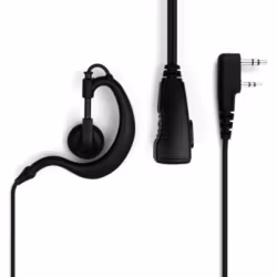 On Set Headsets G-Hook, Black for Kenwood, G-shaped ear hook with double line PTT, Professional, discrete and comfortable, Flexible ear hanger, Clear sound with minimized external chatter.Introducing