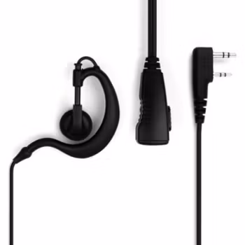 On Set Headsets G-Hook, Black for Kenwood, G-shaped ear hook with double line PTT, Professional, discrete and comfortable, Flexible ear hanger, Clear sound with minimized external chatter.Introducing