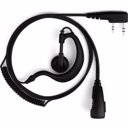 On Set Headsets G-Hook, Black for Kenwood, G-shaped ear hook with double line PTT, Professional, discrete and comfortable, Flexible ear hanger, Clear sound with minimized external chatter.Introducing