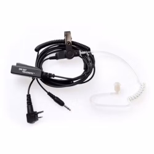 Black,For Motorola, The FilmPro X, the ultimate communication solution for film professionals who need to wear double comms on set. This revolutionary headset connects to both a walkie-talkie and Comt