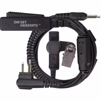 Black,For Motorola, The FilmPro X, the ultimate communication solution for film professionals who need to wear double comms on set. This revolutionary headset connects to both a walkie-talkie and Comt