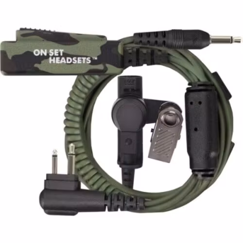 On Set Headsets Camo, For Motorola, The FilmPro X, the ultimate communication solution for film professionals who need to wear double comms on set. This revolutionary headset connects to both a walkie
