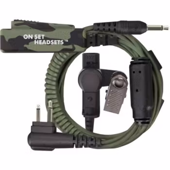 On Set Headsets Camo, For Motorola, The FilmPro X, the ultimate communication solution for film professionals who need to wear double comms on set. This revolutionary headset connects to both a walkie