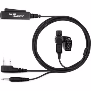 On Set Headsets Black,For Kenwood, The FilmPro X, the ultimate communication solution for film professionals who need to wear double comms on set. This revolutionary headset connects to both a walkie