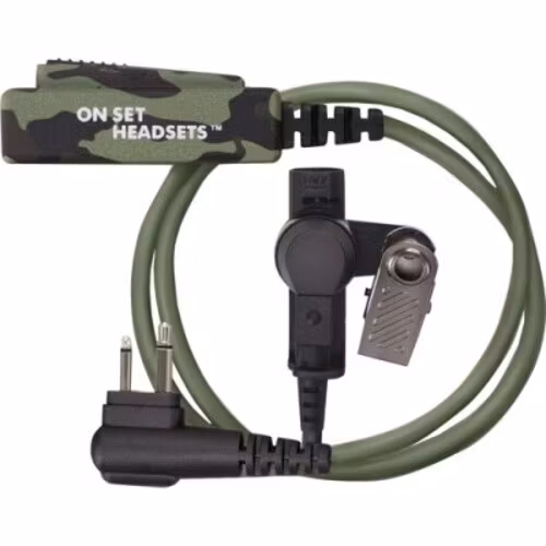 On Set Headsets Camo for Motorola, Basic model, The Shorty is perfect for those who are always on the move, and need a more compact option for their walkie-talkie communication. It’s lightweight, easy