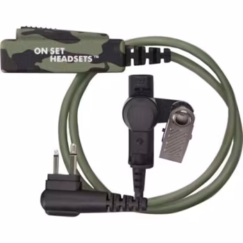 On Set Headsets Camo for Motorola, Basic model, The Shorty is perfect for those who are always on the move, and need a more compact option for their walkie-talkie communication. It’s lightweight, easy