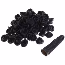 On Set Headsets MICROPHONE COVERS - BLACK - 25 PACK