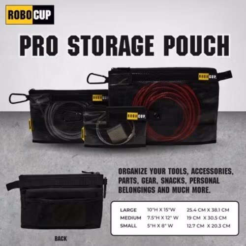 Pro Zippered Storage Pouch Set of 3