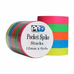 Pro Gaff Pocket Spike 12mm x 5,4m Cloth Tape 5 Fluorescent colors