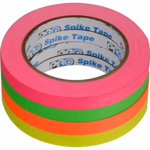 Pro Spike Stack 12mm x 18m Cloth Tape 4 Fluorescent colors