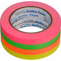Pro Gaff Spike Stack 12mm x 18m Cloth Tape 4 Fluorescent colors