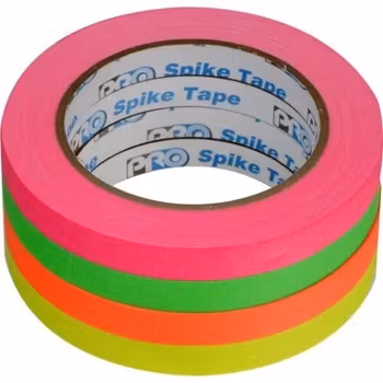 Pro Gaff Spike Stack 12mm x 18m Cloth Tape 4 Fluorescent colors