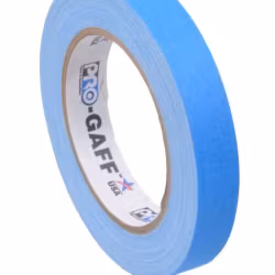 Cinta de tela Pro Gaff de 19 mm x 22,8 m, color azul fluorescente.