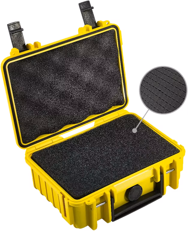 B&W Outdoor Cases Type 500 Gul (m. skumplast)