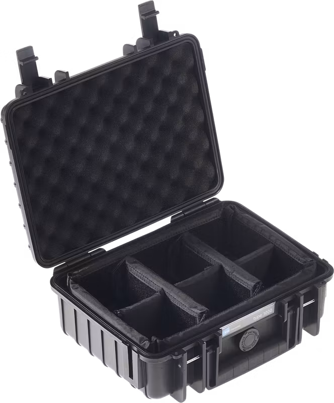 B&W Outdoor Cases Type 1000 Svart (m. inredning)