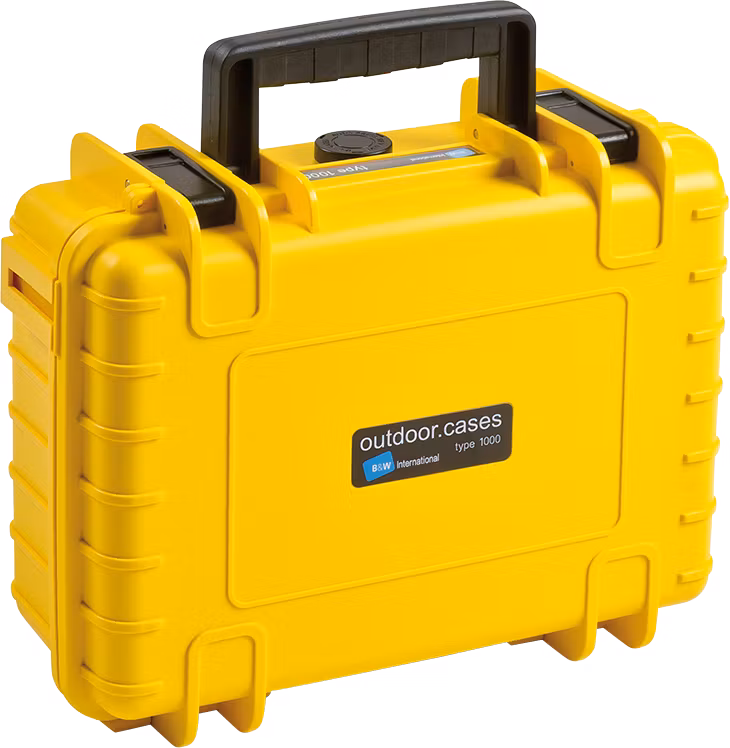 B&W Outdoor Cases Type 1000 Gul (m. skumplast)