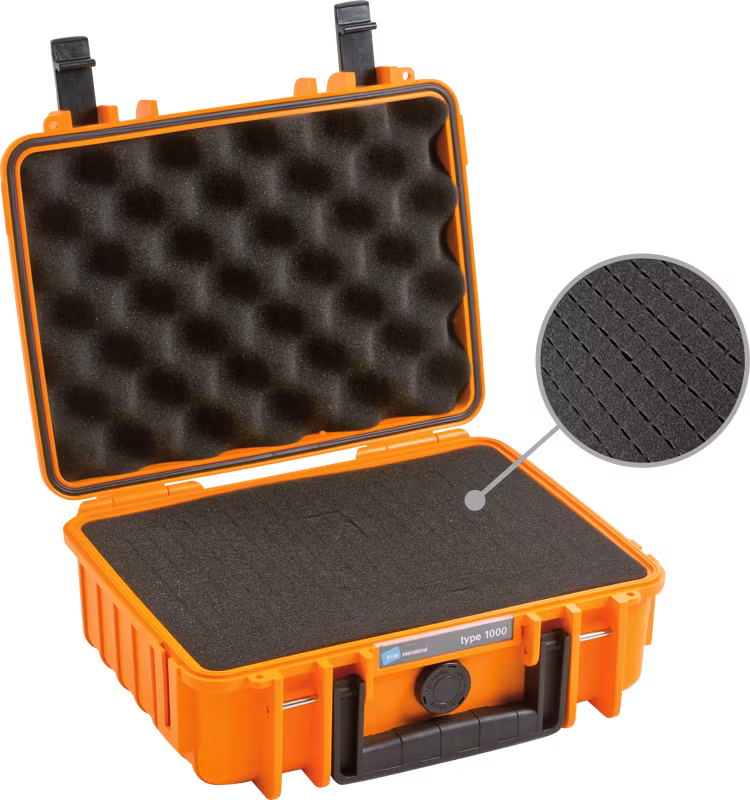 B&W Outdoor Cases Type 1000 Orange (m. skumplast)