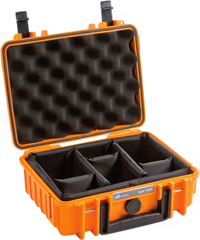 B&W Outdoor Cases Type 1000 Orange (m. avdelare)