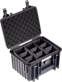 B&W Outdoor Cases Type 2000 Svart (m. avdelare)