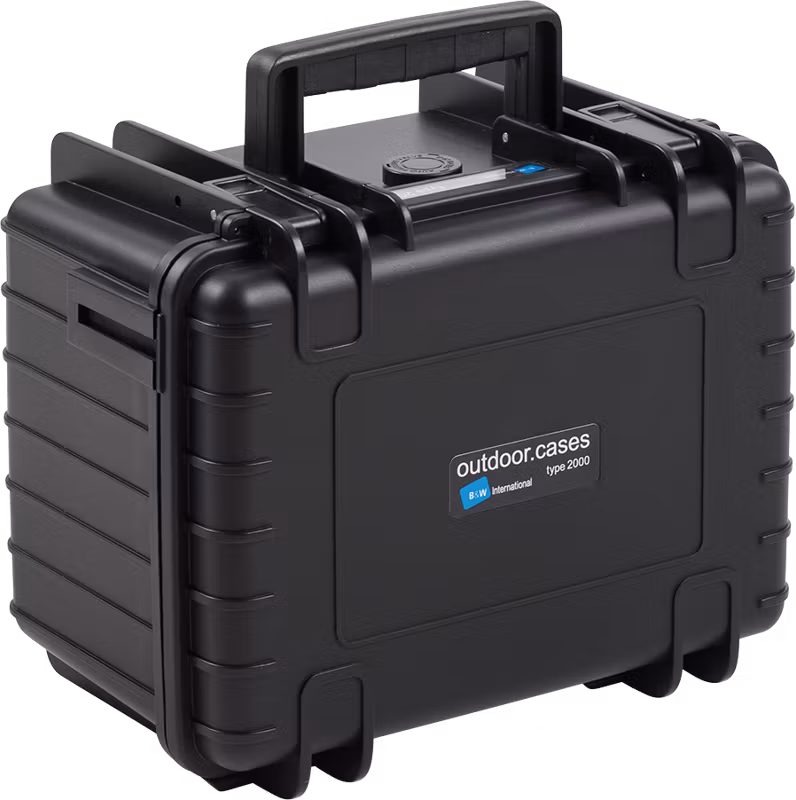 B&W Outdoor Cases Type 2000 Svart (m. avdelare)