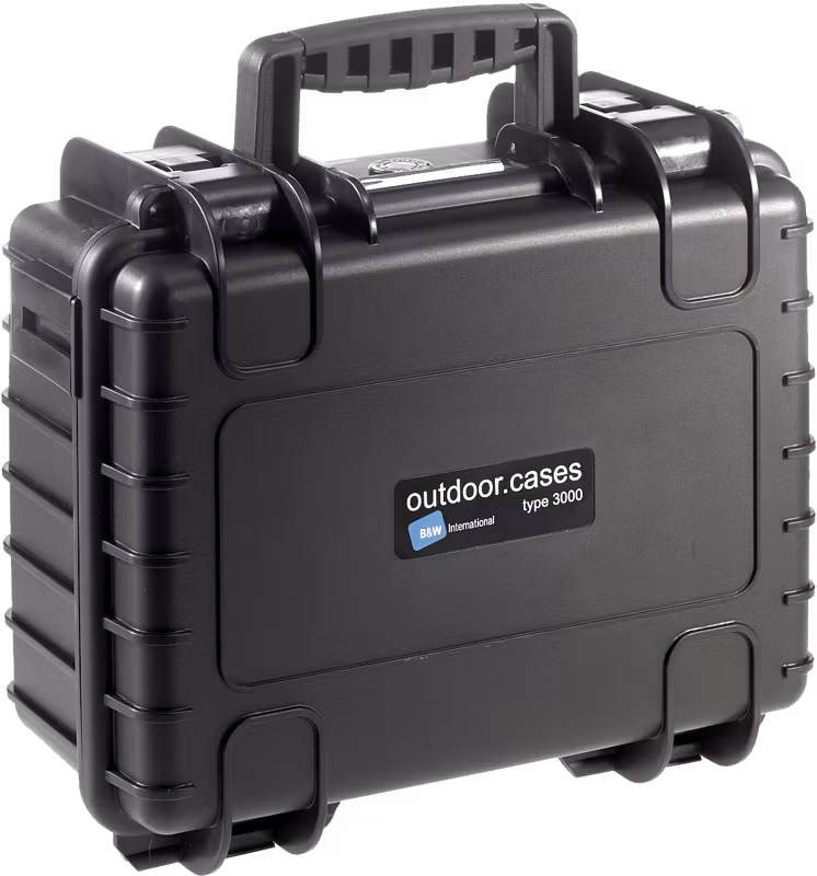 B&W Outdoor Cases Type 3000 Svart (m. skumplast)