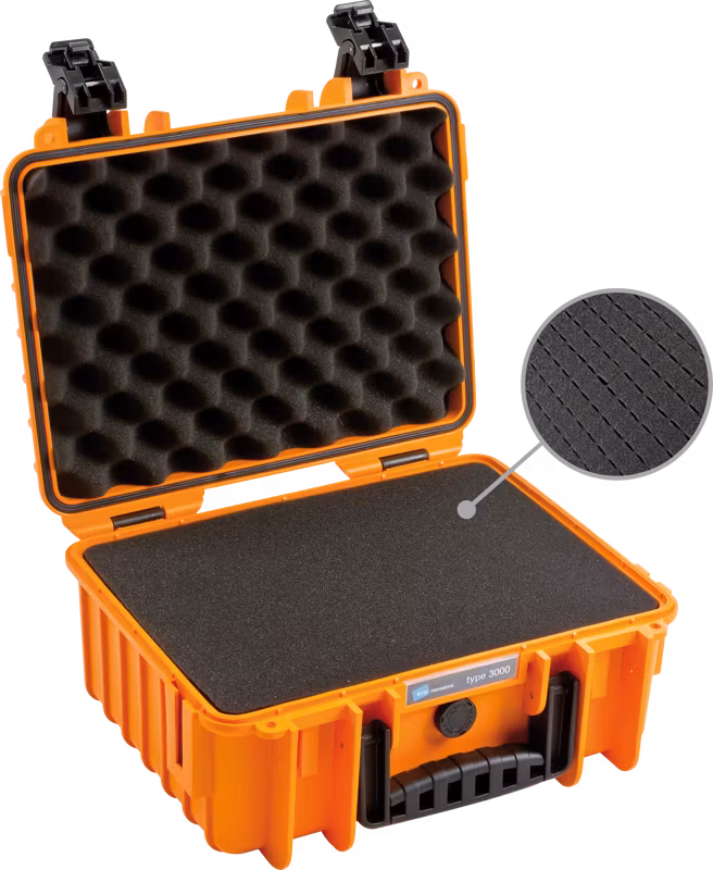 B&W Outdoor Cases Type 3000 Orange (m. skumplast)
