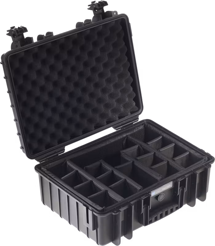 B&W Outdoor Cases Type 5000 Svart (m. avdelare)