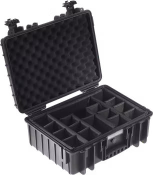 B&W Outdoor Cases Type 5000 Svart (m. avdelare)