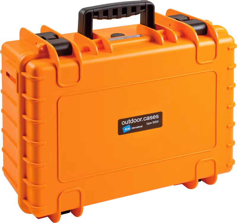 B&W Outdoor Cases Type 5000 Orange (m. avdelare)