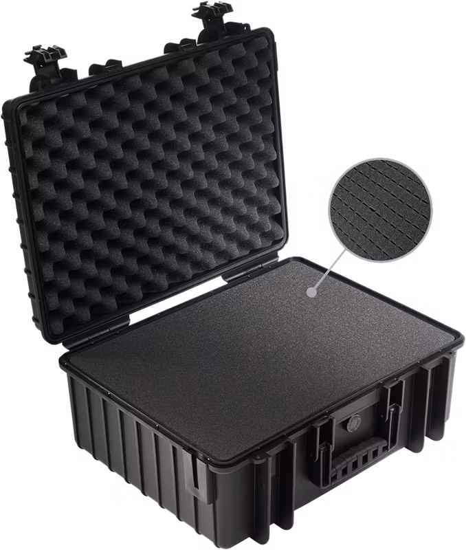 B&W Outdoor Cases Type 6000 Svart (m. skumplast)
