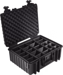 B&W Outdoor Cases Type 6000 Svart (m. avdelare)